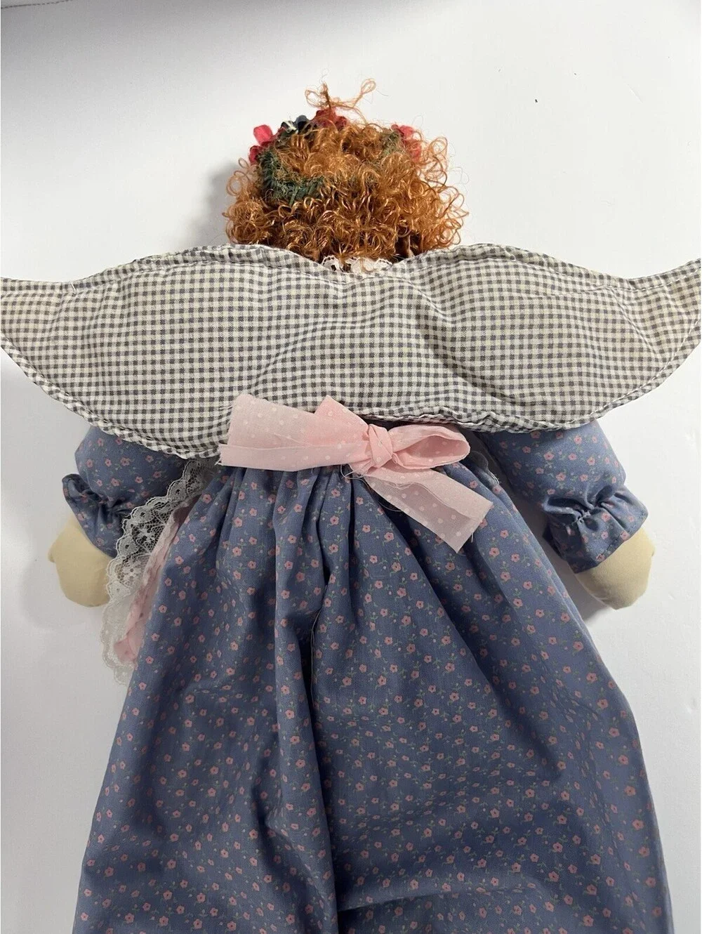 Vintage 1997 Angel Bag Lady Doll Grocery Bag Holder Storage 19” L
